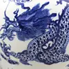 Jingdezhen ceramic jar Kangxi's year mark blue and white double dragon pattern general tank antique porcelain household 3
