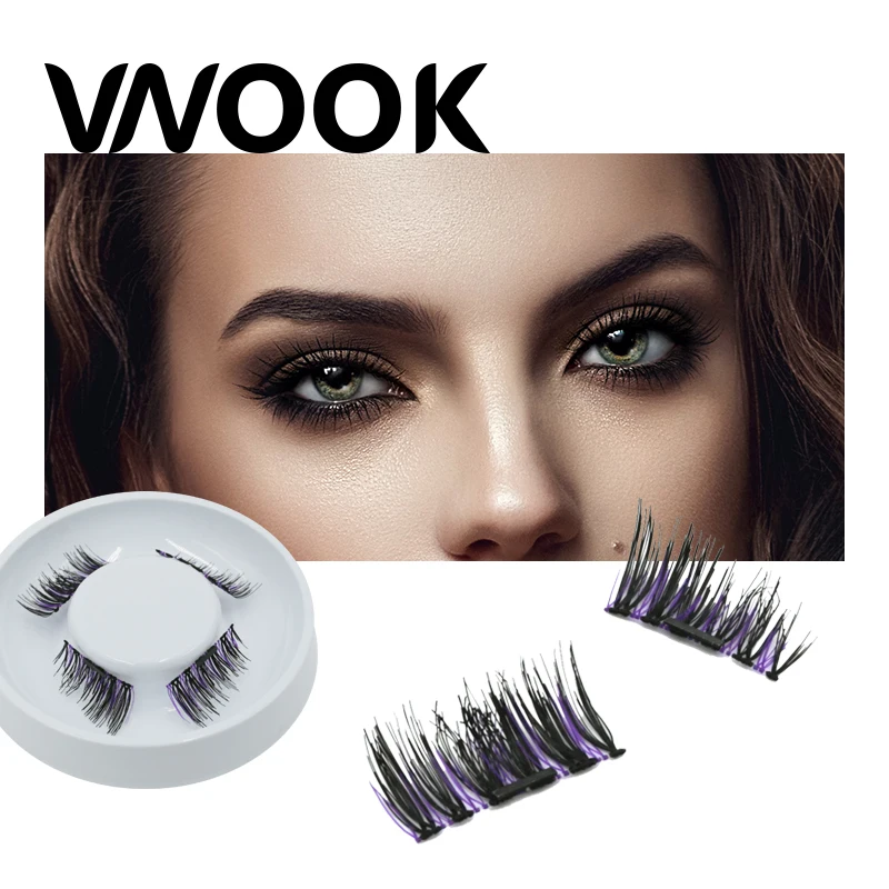 Vnook бренд Make up магнитный 3D норковые ресницы Накладные с магнитом ручной работы