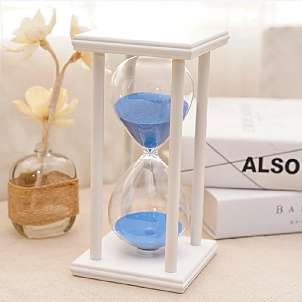 30 Minutes Colorful Transparent Crystal Hourglass Sandglass Glass Sand