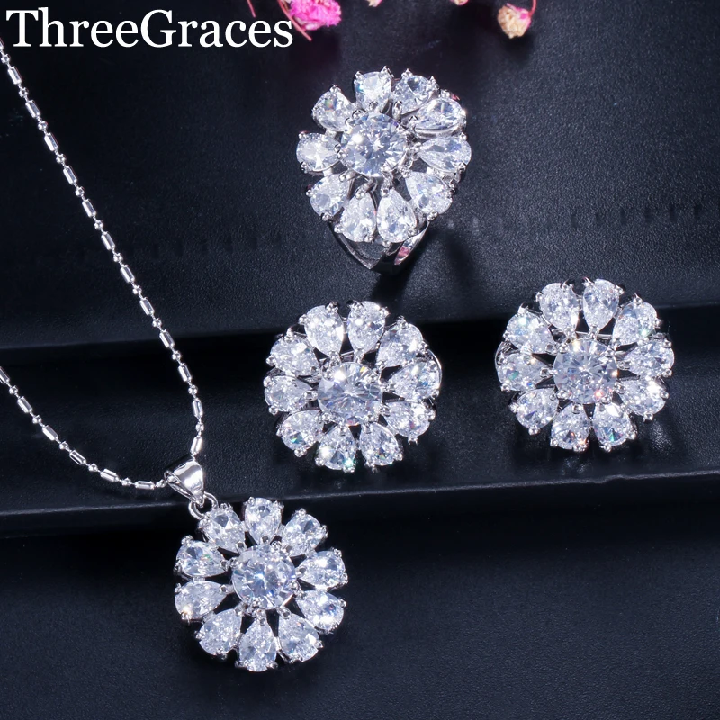 ThreeGraces модное ювелирное изделие с кристаллами CZ серебряного цвета кубическим