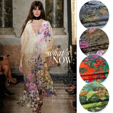 Тюль Rolls Telas Лоскутная хлопковая ткань шелк платье рубашка ткань и широкое позиционирование шифон лес танец многоцветная Роза