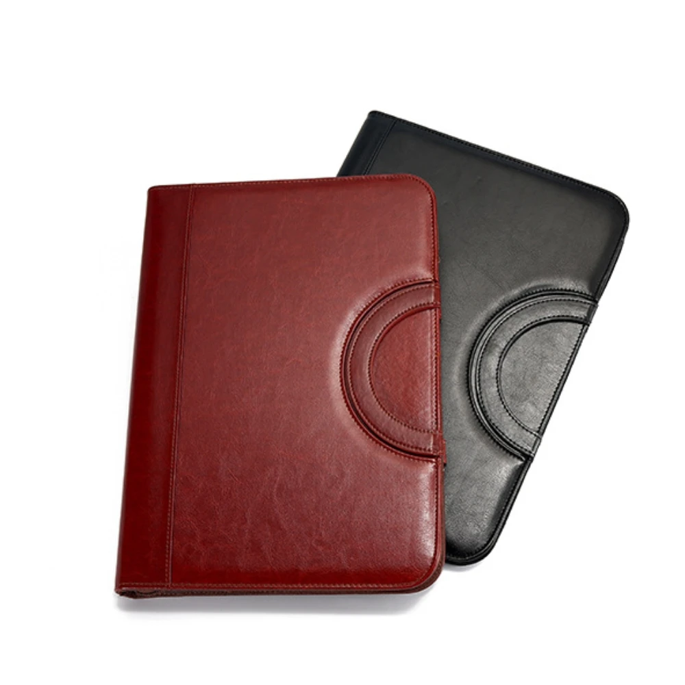 Fashion A4 Pu Leather Office Padfolio Multifunction Notepad File