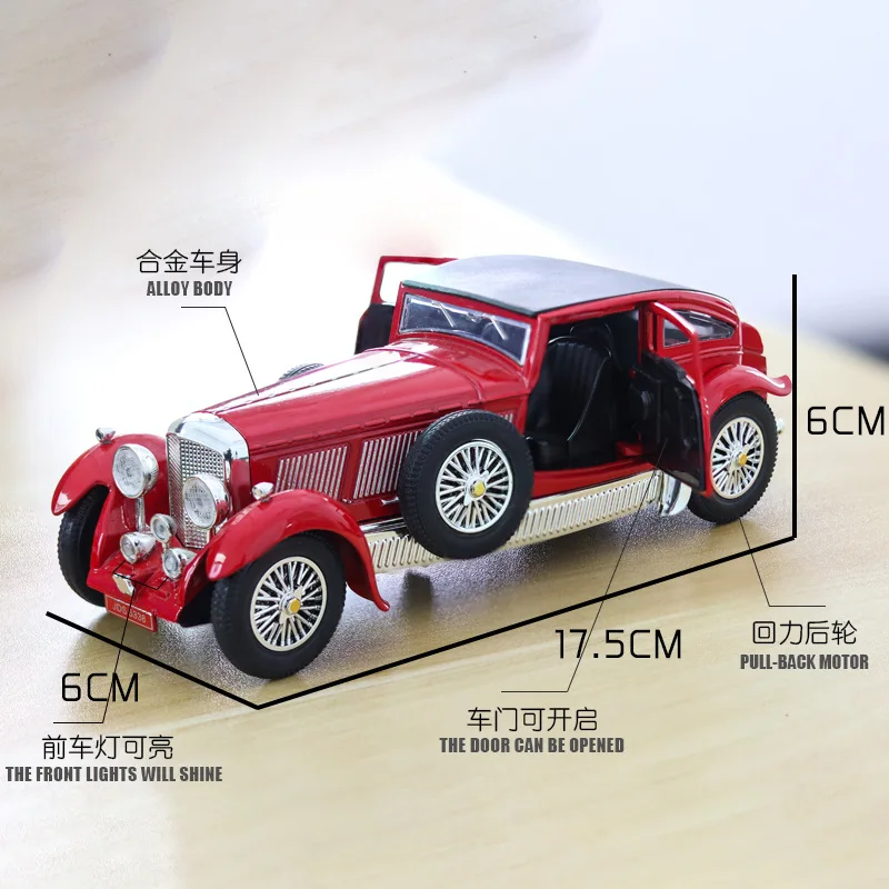8L модель автомобиля, звуковой светильник, игрушка для мальчика, мебель для автомобиля, оттягивающийся мигающий Звук, детская игрушка 1: 32 Bentley, сплав автомобиля, уровень сбора
