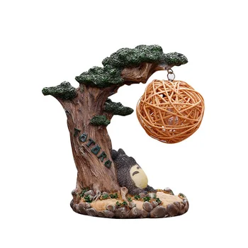 

Home Decor Accessories Japan Resin Chinchillas Nightlight Ornaments Big Tree Forest Chinchilla with Sepak Takraw Figurines Gifts