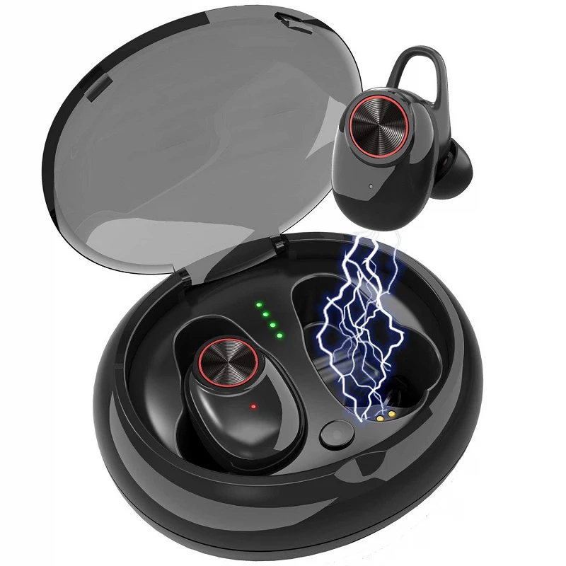 

Bluetooth 5.0 Wireless Headphones Play 6 Hours Ture TWS Bluetooth Headset Earphone Port Cordless Best earbuds for iPhone x xs xr