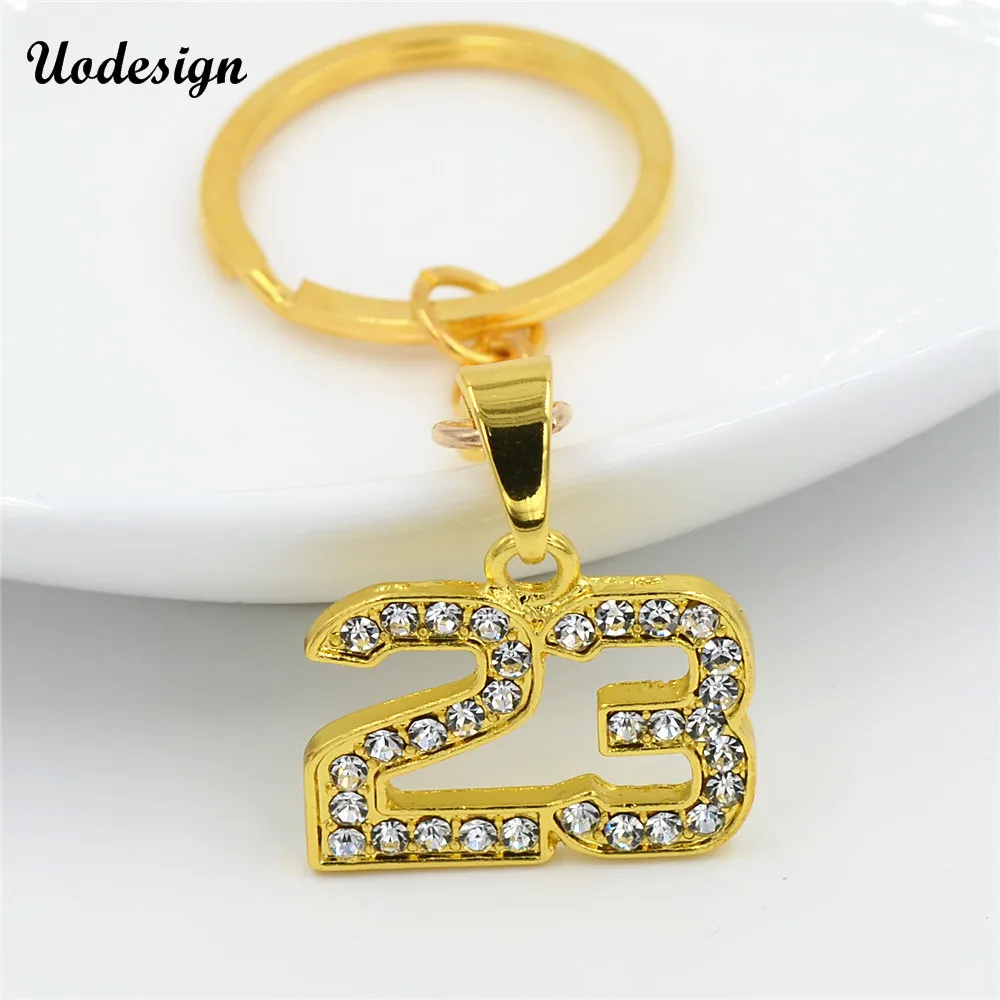 Uodesign الهيب هوب سحر المعلقات روك مجوهرات هدية كريستال سلاسل رقم 23 بلينغ ليندي السلة نجم المفاتيح Uodesign الهيب هوب سحر المعلقات روك مجوهرات هدية كريستال سلاسل رقم 23 بلينغ ليندي السلة نجم المفاتيح