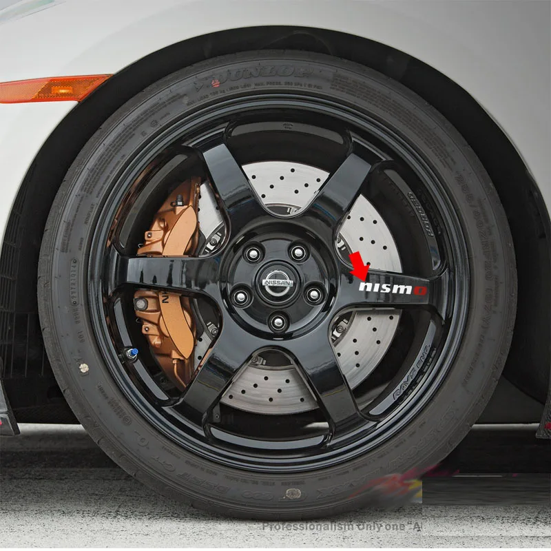 Наклейка на обод автомобиля nismo 4 шт. наклейка для украшения внешней части nissan Tiida