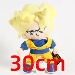 Dragon Ball Z Супер Саян Сон Гоку плюшевые игрушки мягкие куклы 30 см