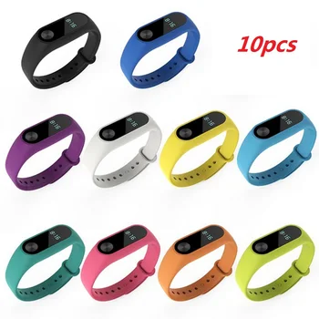 

Gosear 10pcs Silicone Replacement Wristband Strap Bracelet Band for Xiaomi Xiomi Xiao Mi Band Miband 2 II Band2 Accessories