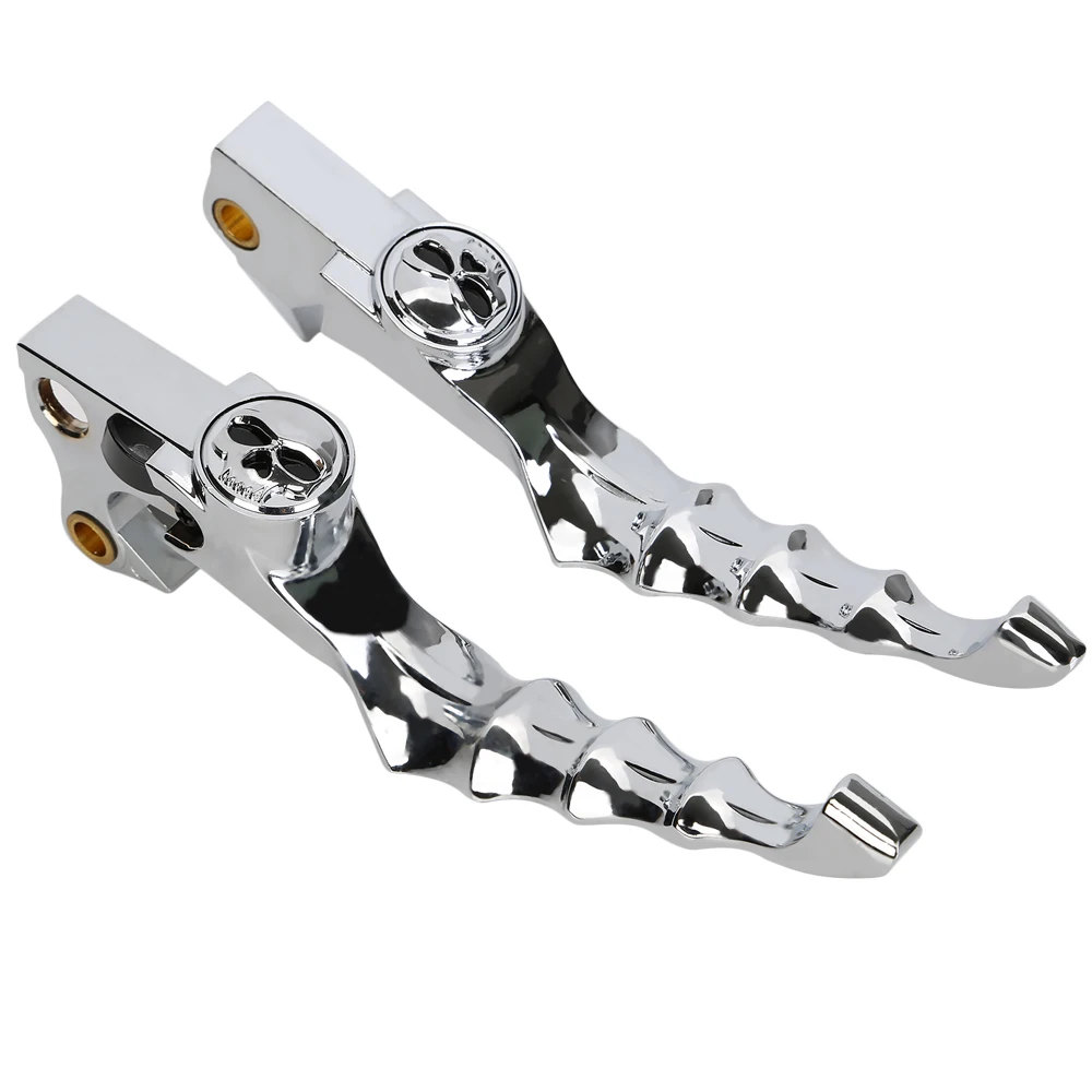 Aluminum Unbreakable Chrome Skull Hand Brake Clutch Lever For Cable