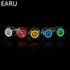 Bouton poussoir en métal, 16mm, étanche, plat, circulaire, lumière LED, auto-verrouillage, Fixation, réinitialisation automatique, 1NO1NC, 5V, 6V, 12V, 24V ► Photo 2/6