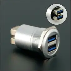 25 мм металлический USB разъем/USB разъем 2x USB3.0 Женский A-FEMALE A