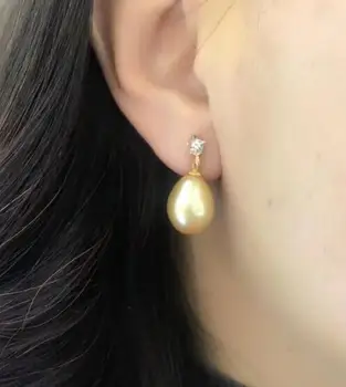 

>>>noble jewelry 925 silver 9-10 MM natural SouthSea akoya Pearls earrings