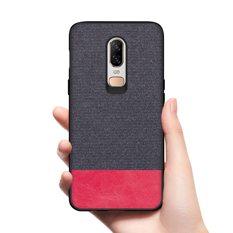 CoolDeal Case for Oneplus 5 5T 6 6T 7 7T 8 Pro Soft silicone edge shockproof fabric back cover |