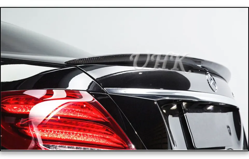 UHK углеродного волокна задний спойлер для Mercedes Benz E Class W213 E200L E30L E320L E63 авиакрыло спойлер багажник автомобиля стиль аксессуары