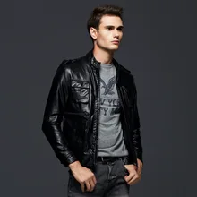 Free shipping,2016 Hot Sale Fashion Men’s Leather Jacket Men’s Casual quality brand motorcycle leather jackets men coat M-XXXL