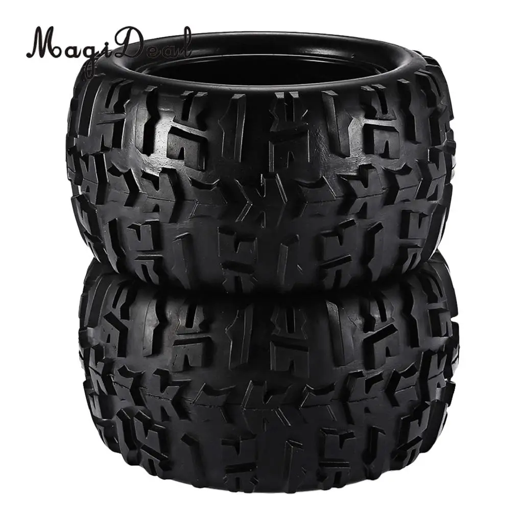 MagiDeal 2Pcs Rubber 1/8 Climbing RC Car Truck Wheels Tires 8477 for HSP Louise TRAXXAS HPI E-MAXX Savage Flux ZD Racing Parts