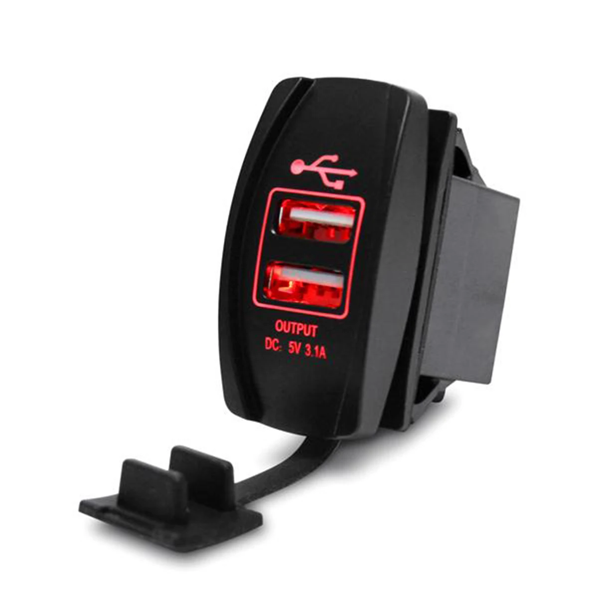 SOONHUA Универсальный светодиодный двухпортовый 2 USB 5V 3.1A автомобильное зарядное устройство гнездо адаптера питание прикуриватель автомобильные зарядные устройства - Цвет: Red