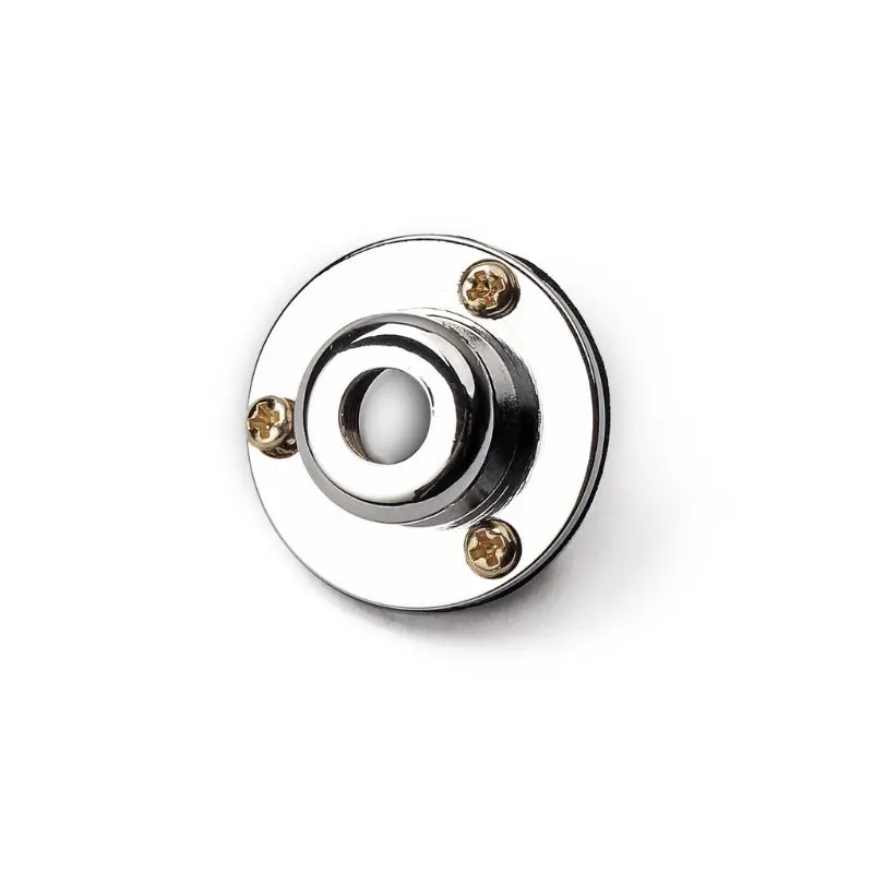 Endpin Jack ПЛАСТИНА 6,35 мм с 3 винтами для акустической гитары серебро
