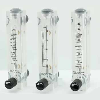 

10-100LPH 16-160LPH 25-250LPH 0.1-1.4LPM PMMA Panel Type Liquid Float Flowmeter Water Flow Meter Rotameter With Control Valve