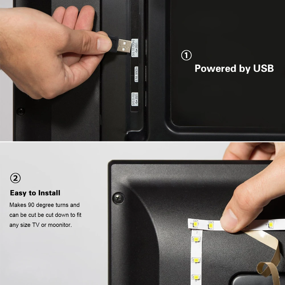 Лента светодиодная с питанием от USB 5 в пост. Тока 50 см 1 м 2 м|lamp dashboard|lamp filterribbon led |