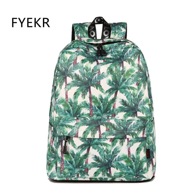 

Women Backpack School Bag For Teenage Girls Cute leaves Printing Schoolbag Lady Laptop Bag Rucksack Mochila Travel Bag