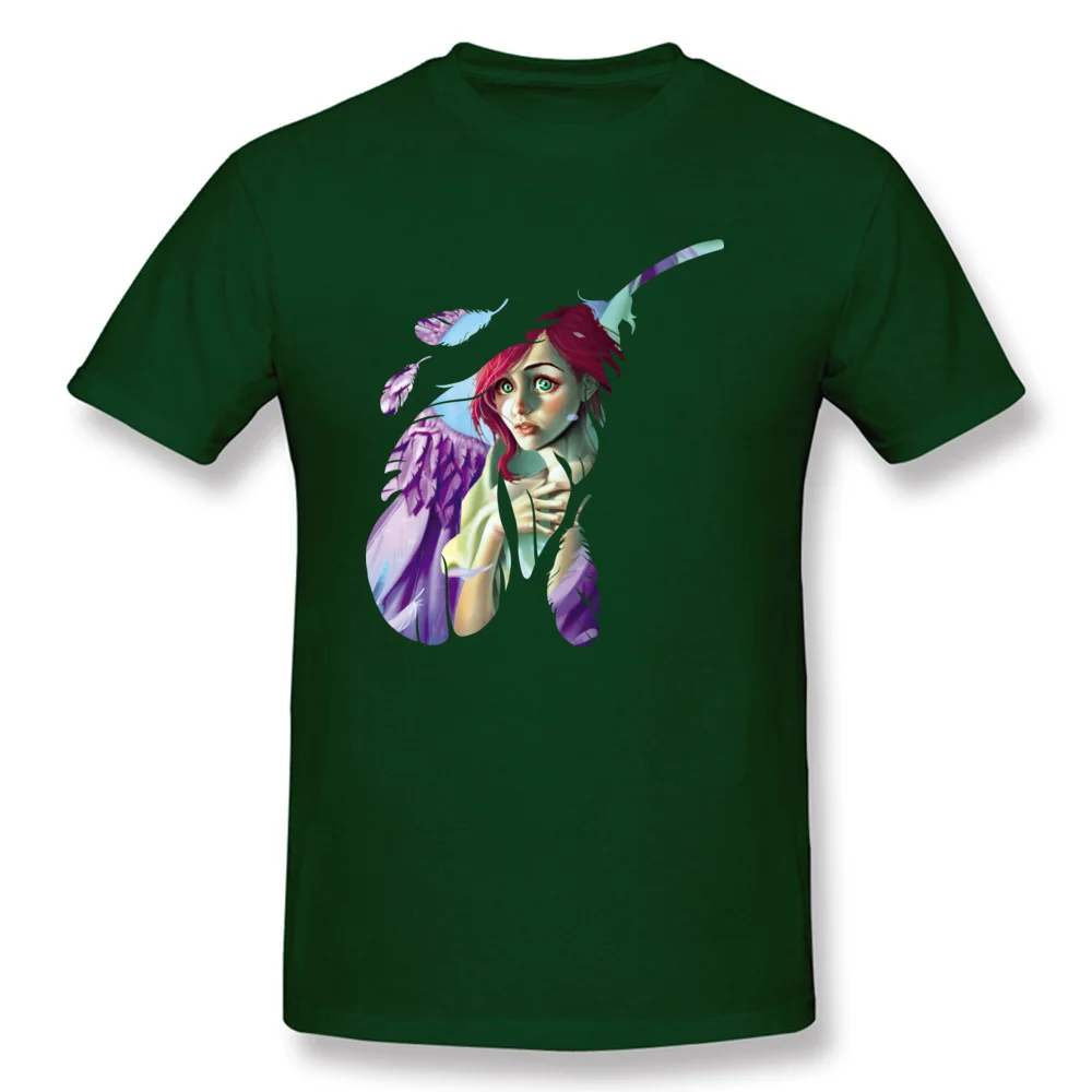 Angel Top T-shirts for Men Normal NEW YEAR DAY Tops & Tees Short Sleeve Coupons Casual T Shirt Crew Neck Pure Cotton Angel dark