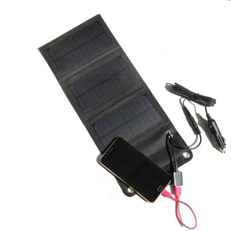5 В/12 в 18 в 6 Вт солнечная панель Зарядное устройство Usb+ Dc выход портативное солнечное зарядное устройство сумка для мобильного телефона/power Bank 12 В батарея