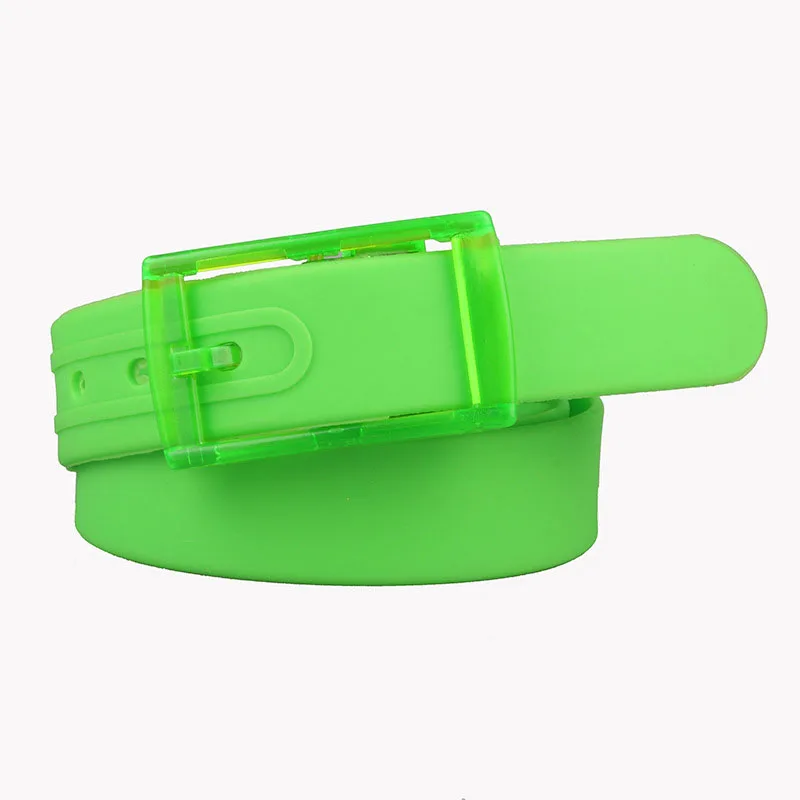 H Light green Лучший YBT женский ремень пластиковый Сплав булавка пряжка ремень силикагель гипоаллергенно карамельный цвет индивидуальный Декор Новое поступление ремень - Цвет: H Light green