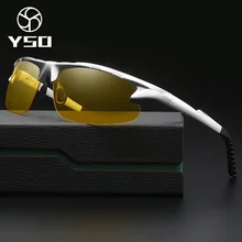 YSO очки ночного видения мужские алюминиевые магниевые поляризованные очки ночного видения для вождения автомобиля антибликовые очки 8123