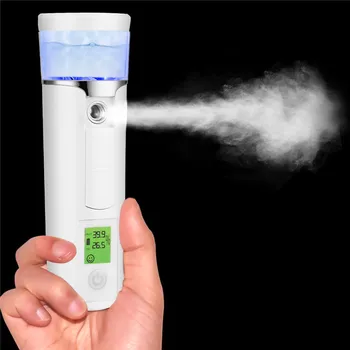 

CkeyiN Mini Nano Mister Portable Facial Steamer Nebulizer Face Spray Spa Skin Moisturizing Handy Mist Sprayer Humidifier Skin Te