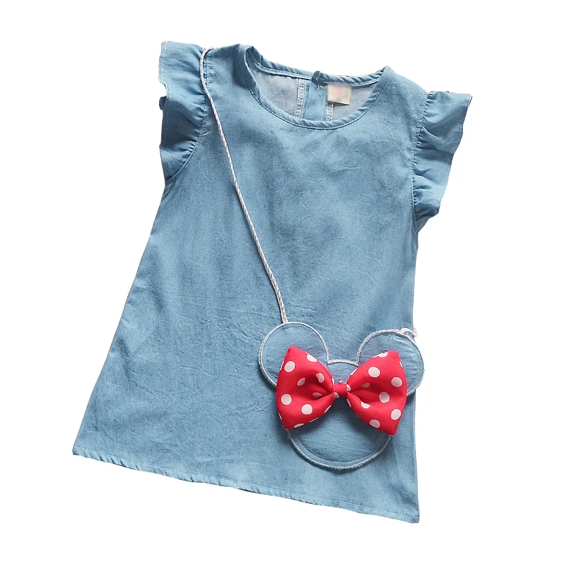

BibiCola Cute Baby Girls Cotoon Dress Children Kids Baby Cartoon Dresses One Piece Baby Summer Clothing Casual Dress For Girls