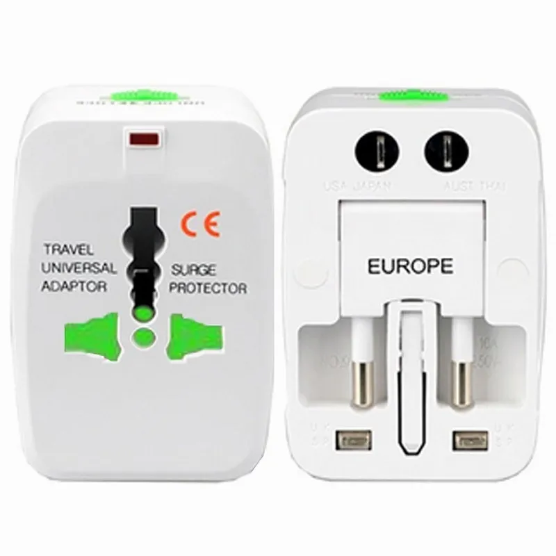 

50pcs/lot Travel Plug Adapters Multi-purpose Square Universal AU UK US EU Plug Electrical Power AC Adapter Wall Charger