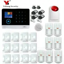 YobangSecurity 3G WIFI Wireless Home Burglar LCD Touch Screen Alarm Panel Home Security Alarm System Smoke Fire Detector APP