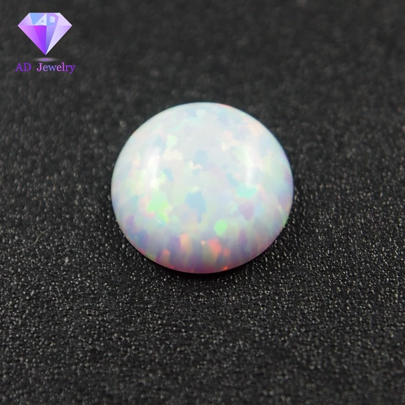 Lab Created White Opal Beads 6mm opal cabochon stone for ring