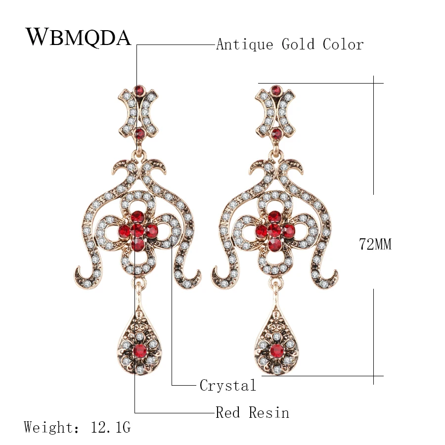 Kinel-Hot-Indian-Jewelry-Red-Crystal-Drop-Earrings-For-Women-Antique-Gold-Color-Geometry-Vintage-Wedding (1)