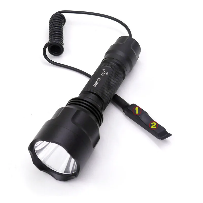 Светодиодный светильник онарик для охоты Manta Ray C8 Cree XML2 U3-1A фонарь велосипед