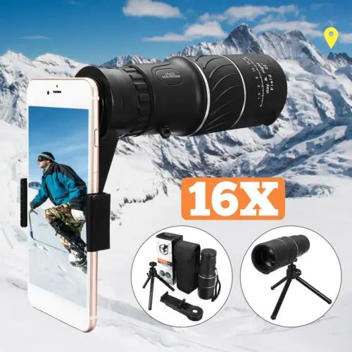 

16X52 High Power Prism Monocular Telescope Waterproof Fogproof Shockproof Scope