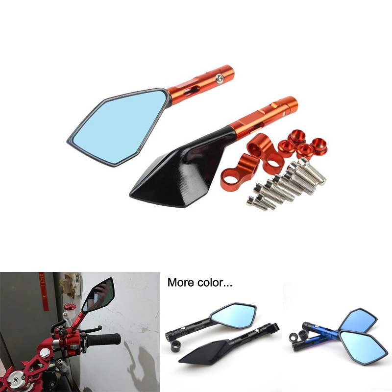 

8mm 10mm CNC Aluminum Motorcycle Handlebar Rear View Side Mirrors Anti-glare Convex Mirror for Honda Yamaha Suzuki Scooter ktm