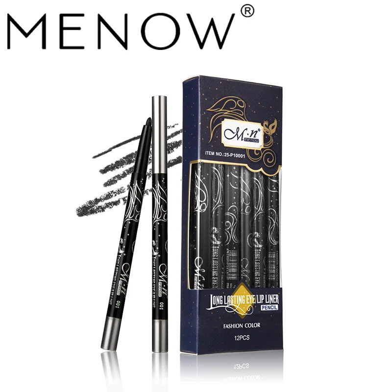 

Menow Makeup Set 12pcs / kit Waterproof Eye shadow Pencil Rotation Eyeliner Durable Waterproof Eyeliner Cosmetics maquiagem P100