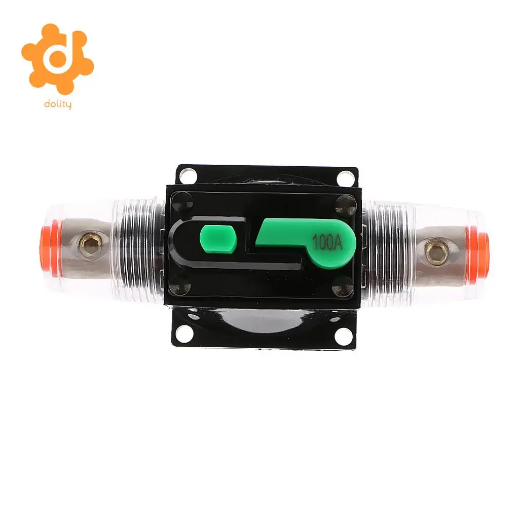 In-Line Manual Reset Circuit Breaker Car Stereo for AUDIo Fuse 12V/24V/32V 100A 80A 60A 15A 10A