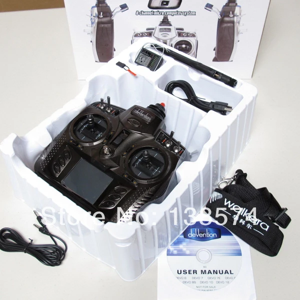

Walkera DEVO 8S 8-Ch 2.4Ghz Telemetry System Radio 8ch rc helicopter Transmitter with RX802 Receiver TX/RX