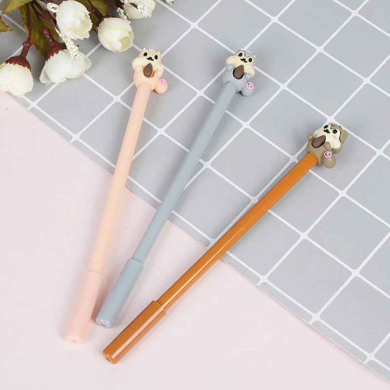 

Cartoon Animal Squirrel Plastic Gel Pens Kawaii Stationery Black Ink Writing Pens Office School Supplies