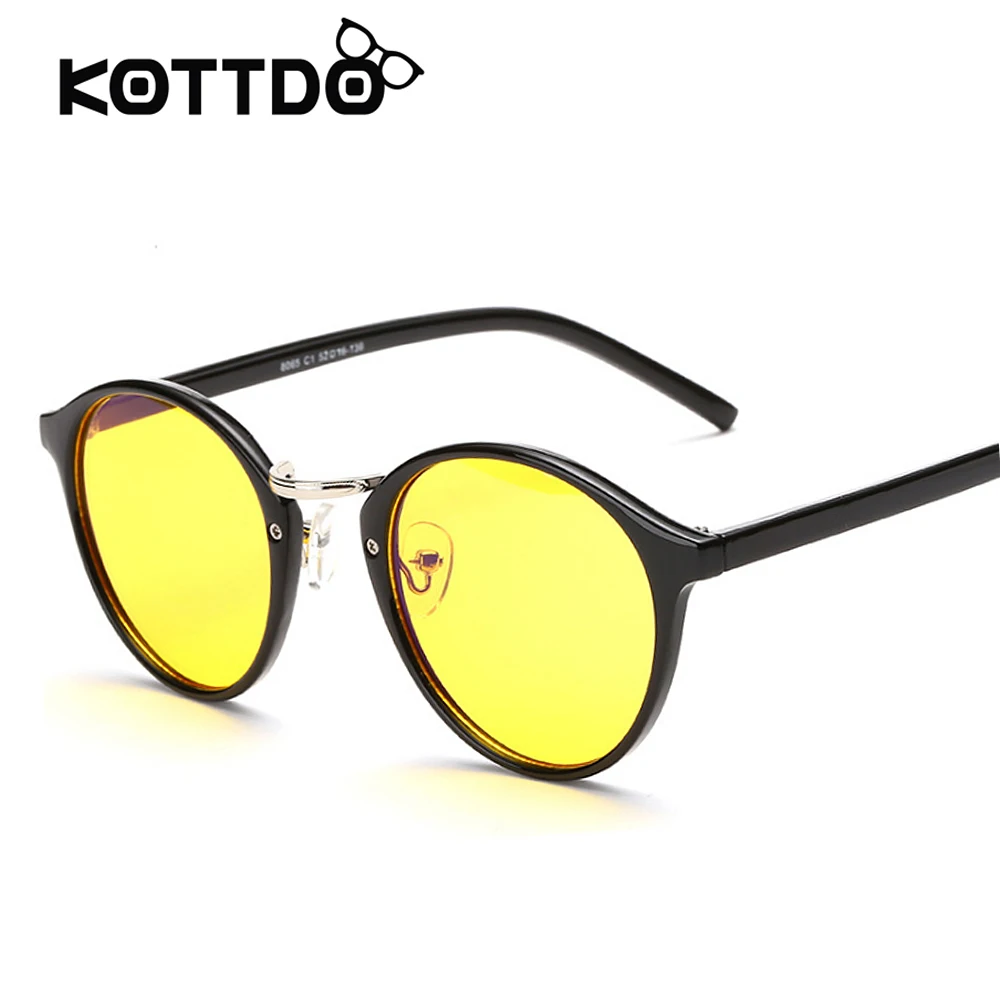 Anti Blue Rays Computer Goggles Round Glasses 100 UV400 Radiation