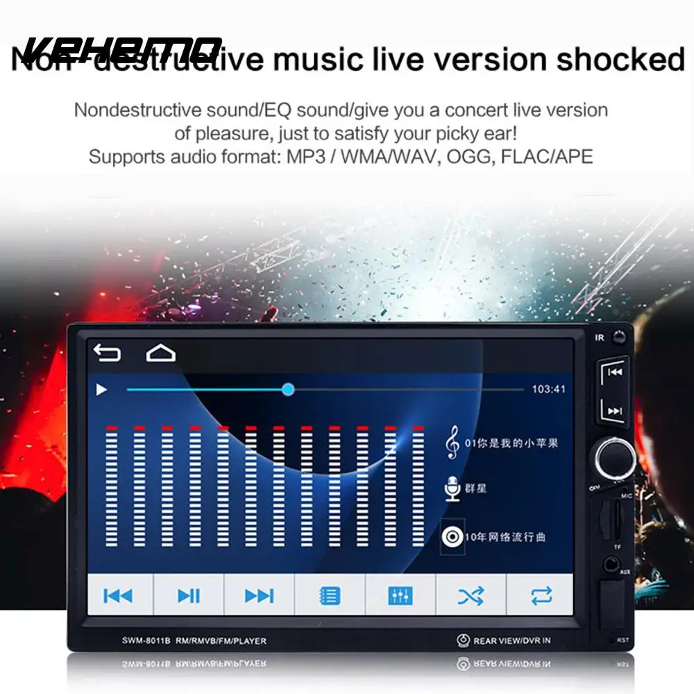 

Vehemo Car MP5 7 Inches MP5 Player Hands-Free Multi-Function Universal For Nissan Toyota Mazda Ford Focus 2 3 Honda VW Golf Audi