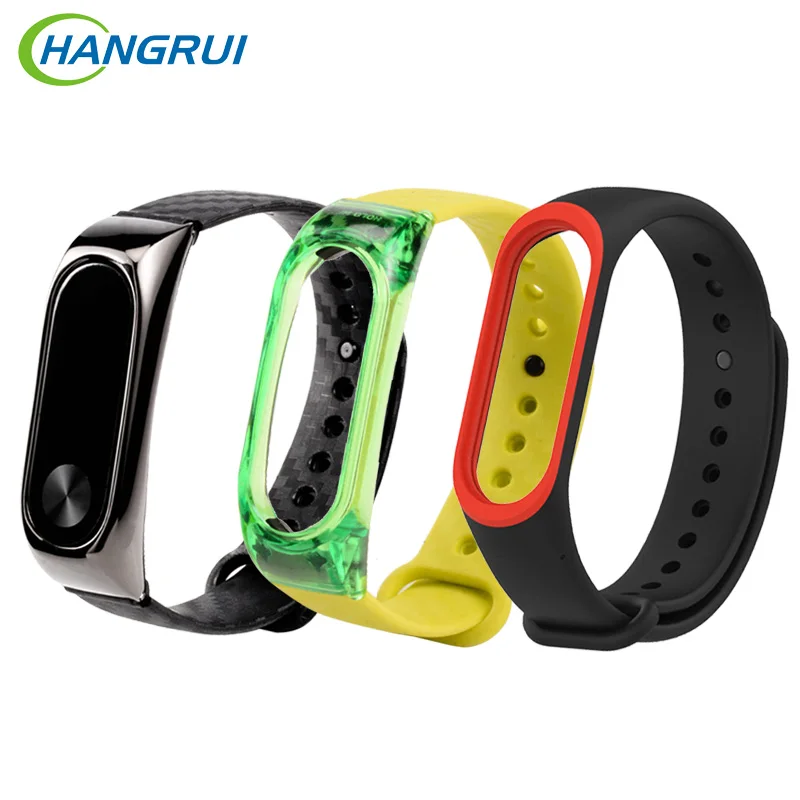 Colorful Silicone Mi Band 3 Strap For Mi Band 3 Lengthened Carbon Fiber