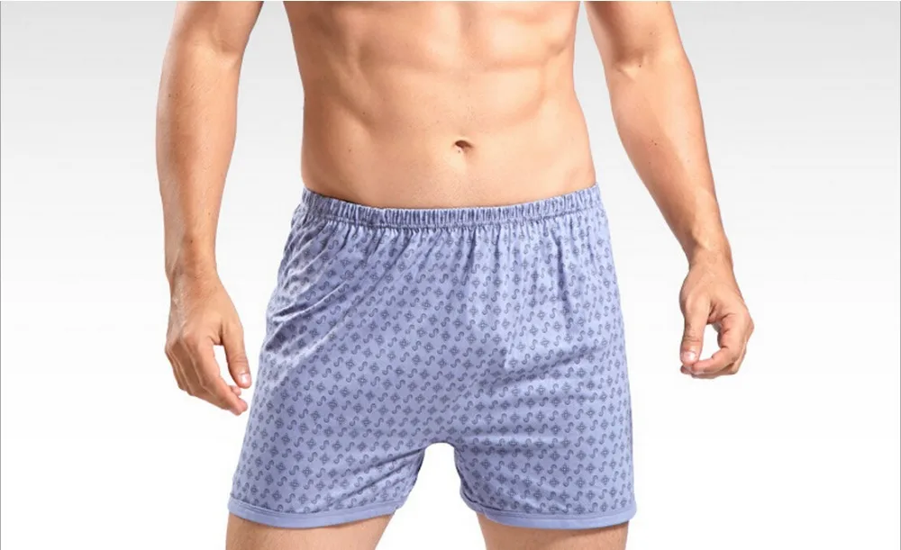 Free Shipping Middle aged and old boxer underwear men's cotton pants ...