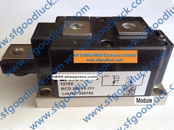 

MCD255-16IO1 Thyristor Module Thyristor/Diode Module SCR 1600V 2x250A Y1-CU Weight(Typical including screws):750g