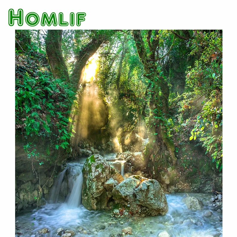 HOMLIF Diamond Painting Spring Scenic Picture of Resin 5D DIY Full Square Rhinestone Mosaic Green Landscape Home Decor | Дом и сад