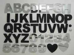 Suko 45 мм 3D Металл DIY буквы алфавита эмблема Chrome Наклейки цифровой знак автомобильные эмблемы для авто внедорожник Грузовик мотоцикл